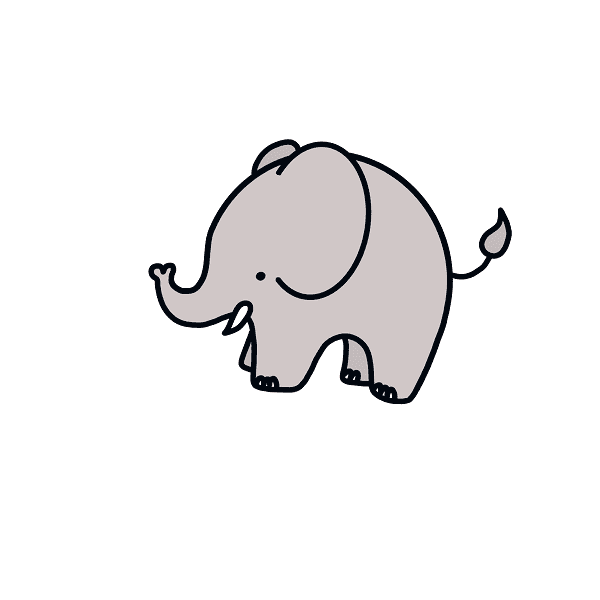 dessin l'éléphant etape 9