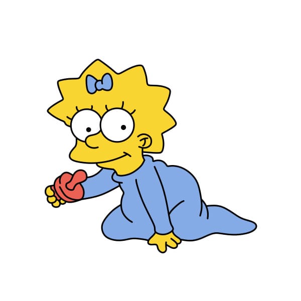 dessin-Maggie-Simpson-etape7-1