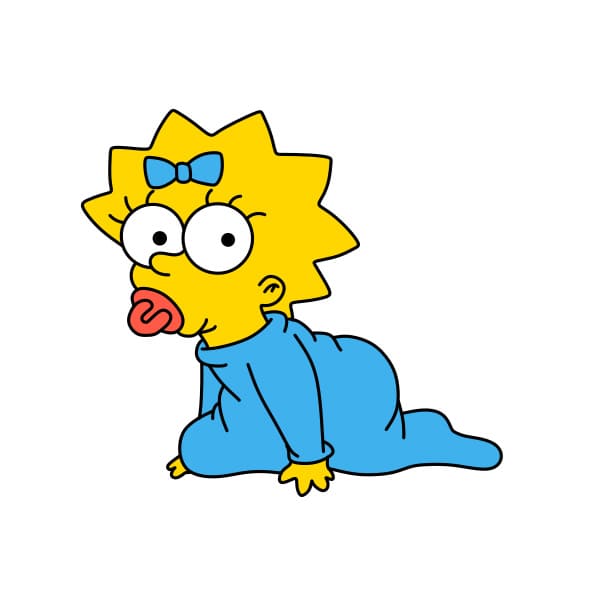dessin-Maggie-Simpson-etape7-3
