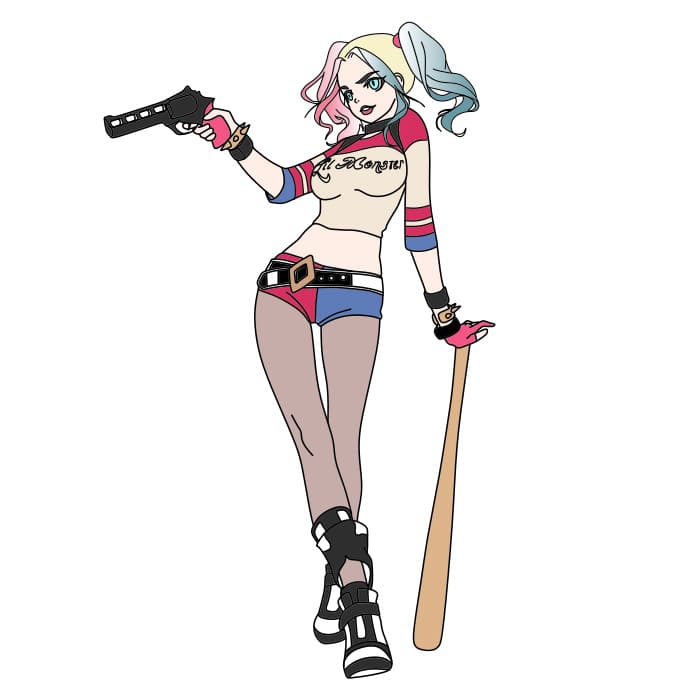 comment-dessiner-Harley-Quinn-etape13